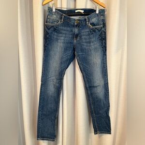 Maje Embroidered Blue Straight Leg Jeans